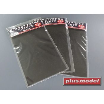 Plus model - Polystyrene sheets black 0,5