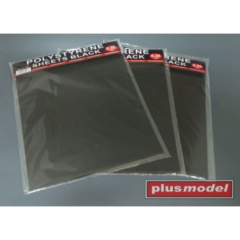 Plus model - Polystyrene sheets black 0,2 big