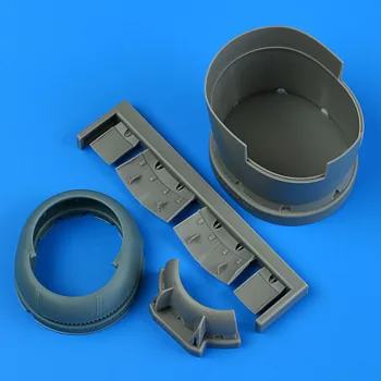   Quickboost - F6F-5 Hellcat cowling and cooling flaps (opened) for Hasegawa