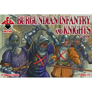 Red Box - Burgundian infantry a.knights,15th centu set 1