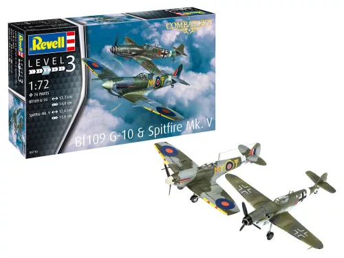 Revell - Combat Set Bf109G-10   Spitfire