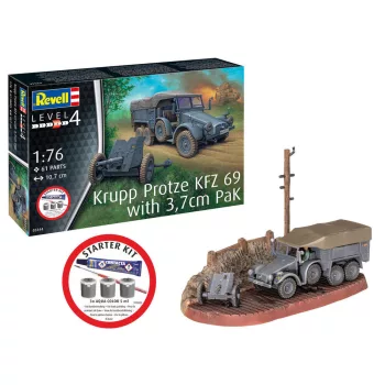 Revell - Starter Kit Krupp Protze KFZ 69 with 3,7cm Pak