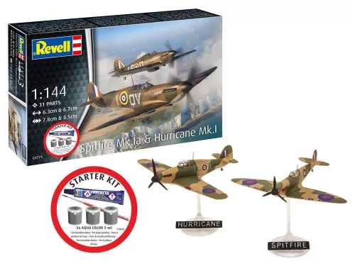 Revell - Starter Kit Spitfire Mk.Ia & Hurricane Mk.I