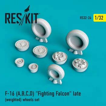   Reskit - F-16 (A,B,C,D) Fighting Falcon late (weighted) wheels set