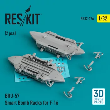   Reskit - BRU-57 Smart Bomb Racks for F-16 (2 pcs) (3D Printed)