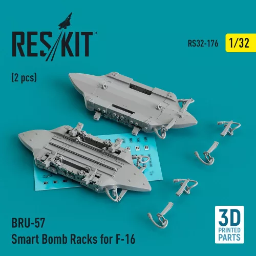 Reskit - BRU-57 Smart Bomb Racks for F-16 (2 pcs) (3D Printed)
