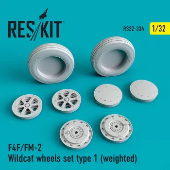 Reskit - F4F/FM-2 Wildcat wheels set type 1 (weighted)