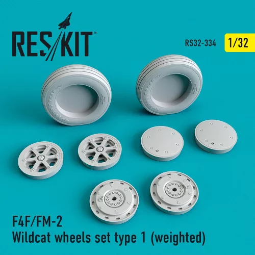 Reskit - F4F/FM-2 Wildcat wheels set type 1 (weighted)