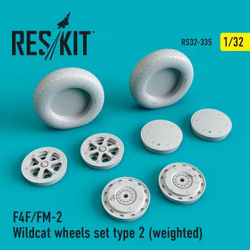 Reskit - F4F/FM-2 Wildcat wheels set type 2 (weighted)