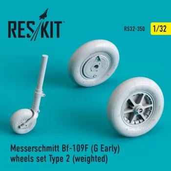 Reskit - Bf-109 (F, G-early) wheels set type 2 (weighted)