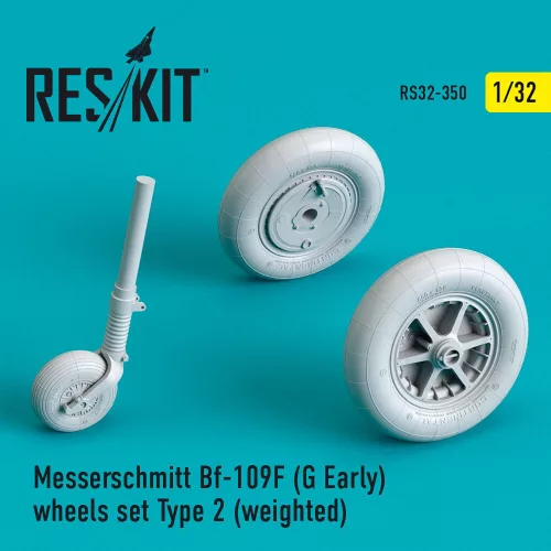 Reskit - Bf-109 (F, G-early) wheels set type 2 (weighted)