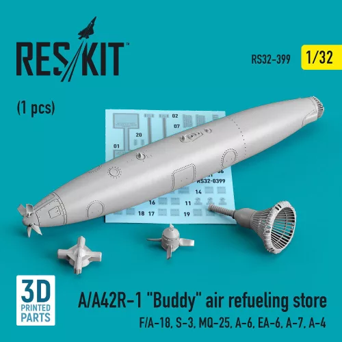 Reskit - A/A42R-1 Buddy air refueling store (1 pcs) (F/A-18, S-3, MQ-25, A-6, EA-6, A-7, A-4) (3D Printed)