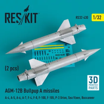   Reskit - AGM-12B Bullpup A missiles (2 pcs) (A-4, A-5, A-6, A-7, F-4, F-8, F-100, F-105, P-3 Orion, Sea Vixen