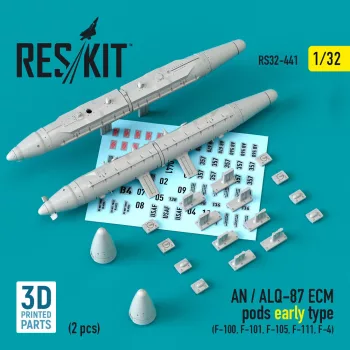   Reskit - AN / ALQ-87 ECM pods early type (2 pcs) (F-100, F-101, F-105, F-111, F-4) (3D Printed)