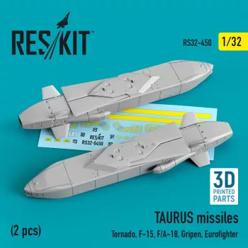   Reskit - TAURUS missiles (2 pcs) (Tornado, F-15, F/A-18, Gripen, Eurofighter) (3D Printed)