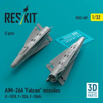   Reskit - AIM-26A Falcon missiles (2 pcs) (F-101B, F-102A, F-106A) (3D Printed)