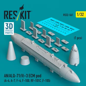   Reskit - AN/ALQ-71(V)-3 ECM pod (A-4, A-7, F-4, F-100, RF-101C, F-105) (1pcs) (3D Printed)