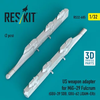   Reskit - US weapon adapter for MiG-29 Fulcrum (2 pcs) (GBU-39 SDB GBU-62 (JDAM-ER)) (3D Printed)