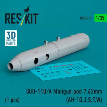  Reskit - SUU-11B/A Minigun pod 7,62mm (1 pcs) (AH-1G,J,S,T,W) (3D printed)