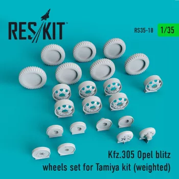   Reskit - Kfz.305 Opel blitz wheels set for Tamiya Kit (weighted) (1/35)