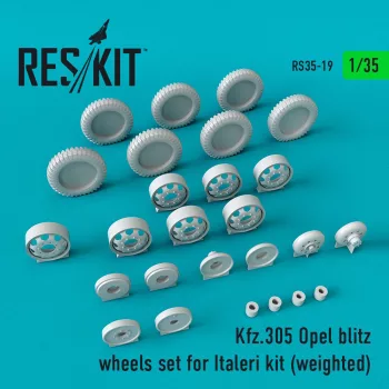   Reskit - Kfz.305 Opel blitz wheels set for Italeri Kit (weighted) (1/35)