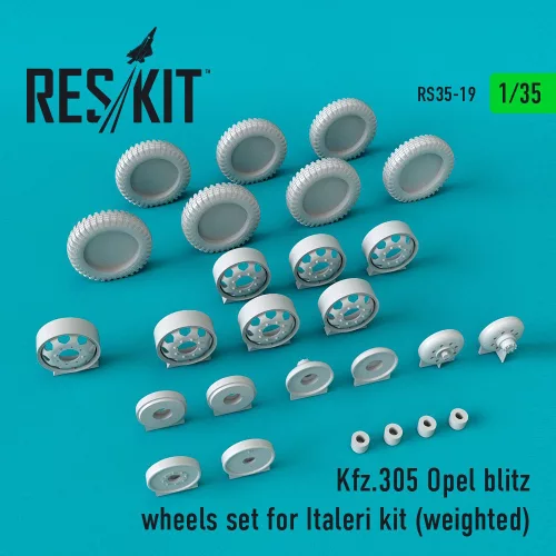 Reskit - Kfz.305 Opel blitz wheels set for Italeri Kit (weighted) (1/35)