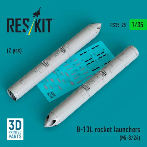 Reskit - B-13L rocket launchers (2 pcs) (Mi-8/24) (3D printed)