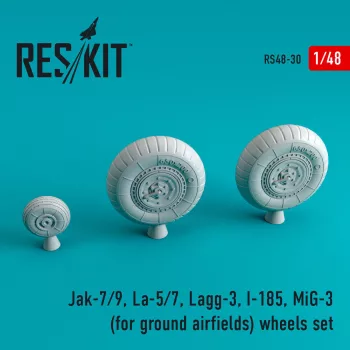   Reskit - Jak-7/9, La-5/7, Lagg-3, I-185, MiG-3 wheels set for ground airfields