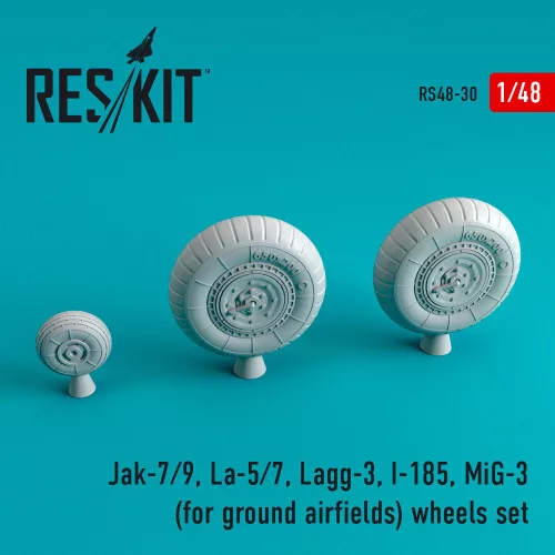 Reskit - Jak-7/9, La-5/7, Lagg-3, I-185, MiG-3 wheels set for ground airfields