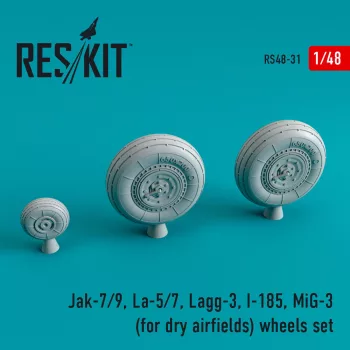   Reskit - Jak-7/9, La-5/7, Lagg-3, I-185, MiG-3 wheels set for dry airfields