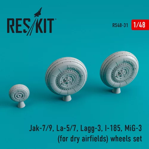Reskit - Jak-7/9, La-5/7, Lagg-3, I-185, MiG-3 wheels set for dry airfields