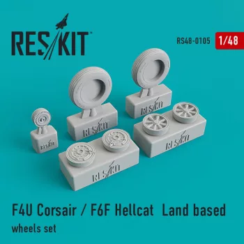 Reskit - F4U Corsair/F6F Hellcat Land based wheels set