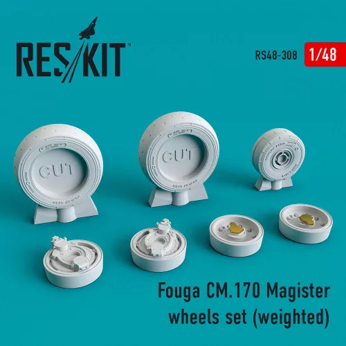 Reskit - Fouga CM.170 Magister wheels set (weighted)