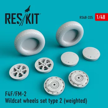 Reskit - F4F/FM-2 Wildcat wheels set type 2 (weighted)