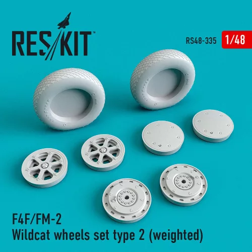 Reskit - F4F/FM-2 Wildcat wheels set type 2 (weighted)