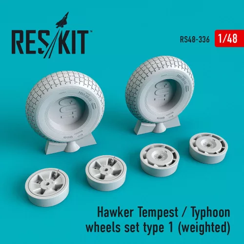 Reskit - Hawker Tempest/Typhoon wheels set type 1 (weighted)