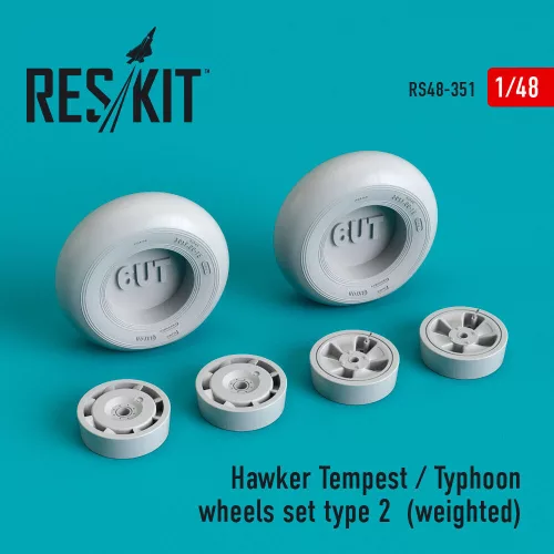 Reskit - Hawker Tempest/Typhoon wheels set type 2 (weighted)