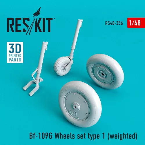 Reskit - Bf-109G wheels set type 1 (weighted)