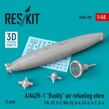   Reskit - A/A42R-1 Buddy air refueling store (1 pcs) (F/A-18 S-3 MQ-25 A-6 EA-6 A-7 A-4) (3D Printed)
