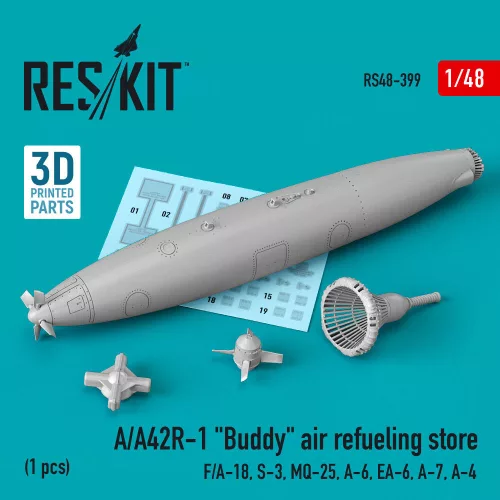 Reskit - A/A42R-1 Buddy air refueling store (1 pcs) (F/A-18 S-3 MQ-25 A-6 EA-6 A-7 A-4) (3D Printed)