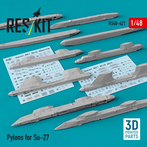 Reskit - Pylons for Su-27 (3D Printed)
