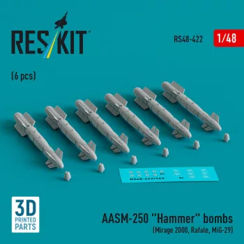   Reskit - AASM-250 Hammer (6 pcs) (Mirage 2000 Rafale MiG-29) (3D Printed)