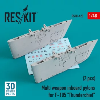   Reskit - Multi weapon inboard pylons for F-105 Thunderchief (2 pcs) (3D Printed)
