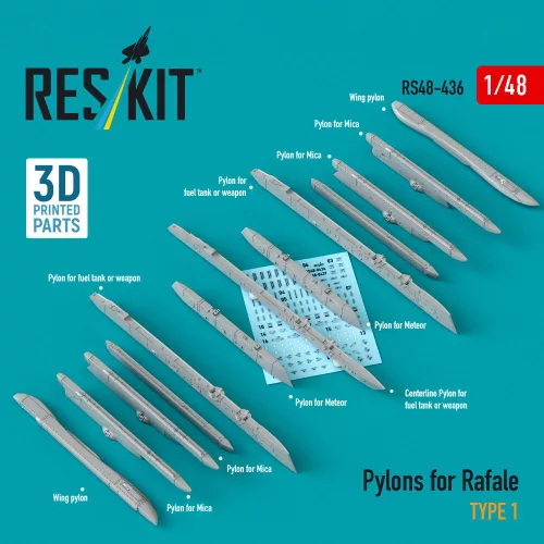 Reskit - Pylons for Rafale type 1 (3D Printed)