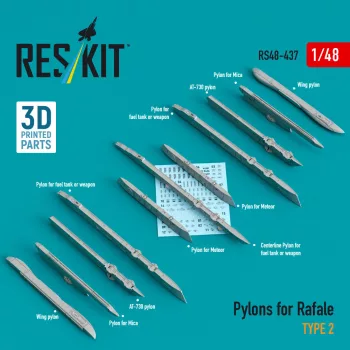 Reskit - Pylons for Rafale type 2 (3D Printed)