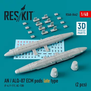   Reskit - AN / ALQ-87 ECM pods late type (2 pcs) (F-4, F-111, AC-130) (3D Printed)