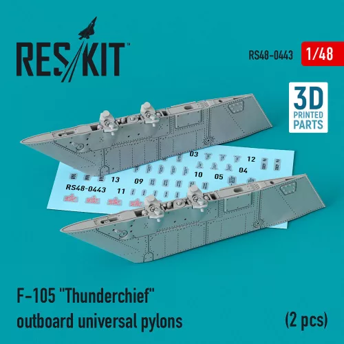 Reskit - F-105 Thunderchief outboard universal pylons (2 pcs) (3D Printed)