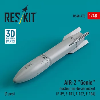   Reskit - AIR-2 Genie nuclear air-to-air rocket (1 pcs) (F-89 F-101 F-102 F-106) (3D Printed)