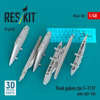   Reskit - Pivot pylons for F-111F with LAU-105 (4 pcs) (3D Printed)