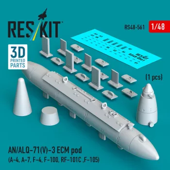   Reskit - AN/ALQ-71(V)-3 ECM pod (A-4, A-7, F-4, F-100, RF-101C, F-105) (1pcs) (3D Printed)